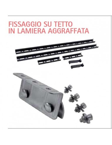 Fissaggio su Tetto in Lamiera Aggraffata Set AGGIUNTIVO S-XL / SP-XL / SPM-XL SunWood - 0642004