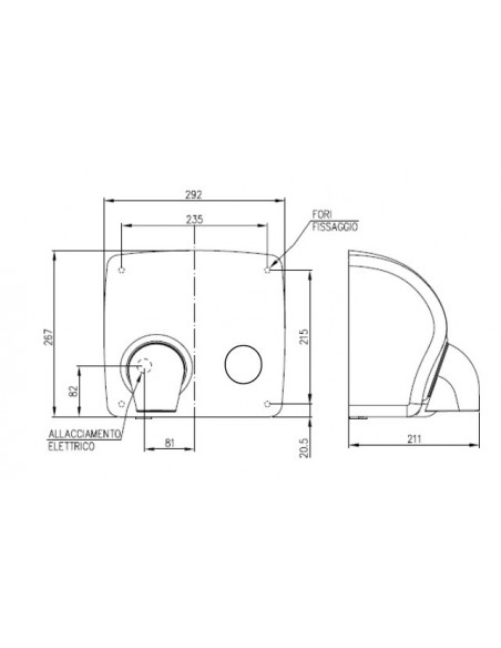 Asciugamano Elettrico MG88P 250 B UVC con Pulsante MAGNUM Fumagalli