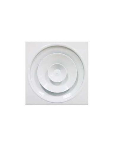 Diffusore Circolare Bianco a coni regolabile su pannello DCRQB Tecnoelettra 596x596 D. 150
