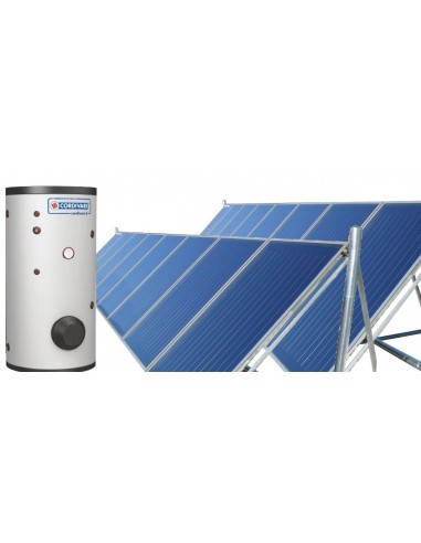 INERZIALE 3000LT 40MQ TP- Sistema Piano a Circolazione Forzata per ACS con Modulo di Scambio Solare Esterno all'acqua